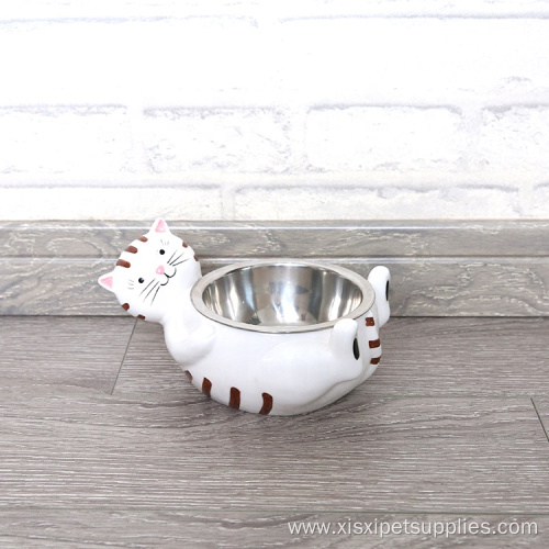 Custom Cute Pet Feeding Bowl Ceramic Cat Bowl